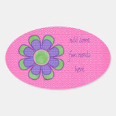 Paarse controleventilator ovale sticker (Voorkant)