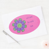 Paarse controleventilator ovale sticker (Envelop)