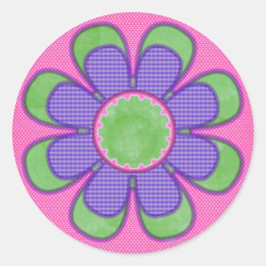 Paarse controleventilator ronde sticker (Voorkant)