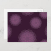 Paarse, coole, trendmatige moderne, eenvoudige blo briefkaart (Voorkant / Achterkant)