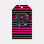 Paarse Coquette boog Halloween Cadeaulabel (Achterkant)