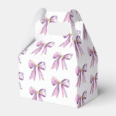 Paarse Coquette Bow Baby shower Bedankdoosjes (Achterkant)