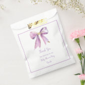 Paarse Coquette Bow Baby shower Bedankzakje (Gezegeld)
