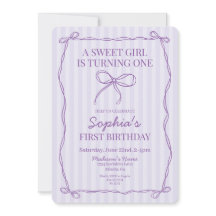 Paarse Coquette Bow Pastel Lavendel Verjaardagsfee