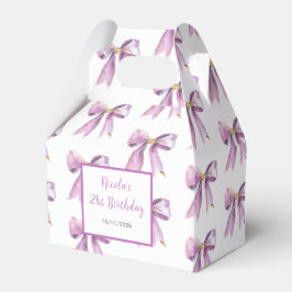 Paarse Coquette Bow Verjaardagsfeest Bedankdoosjes