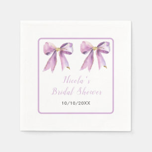 Paarse Coquette Bow Vrijgezellenfeest Servet
