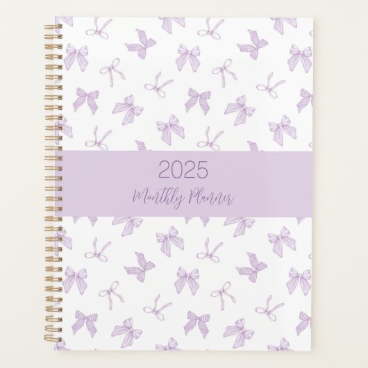 Paarse Coquette Bows Planner (Voorkant)