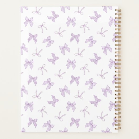 Paarse Coquette Bows Planner (Achterkant)