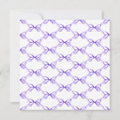 Paarse Coquette Ribbon verjaardagsfeestje Kaart (Achterkant)