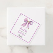 Paarse Coquette Strik Bruidsmeisje Feest Bedankjes Labels (In situ)