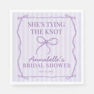 Paarse Coquette Strik Bruiloft Feest Tafel Decorat Servet