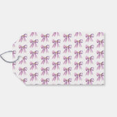 Paarse Coquette Strik Bruiloftsborrel Cadeaulabel (Achterkant Horizontaal)