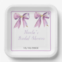 Paarse Coquette Strik Bruiloftsborrel