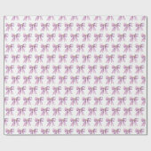 Paarse Coquette Strik Cadeaupapier (Vlak)