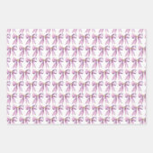 Paarse Coquette Strik Inpakpapier Vel (Voorkant)
