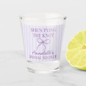 Paarse Coquette Strik Pasta Knoop Bruidsfeest Favo Shot Glas (Voorkant)