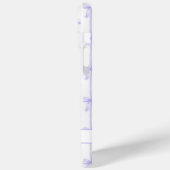 Paarse Coquette Strikjes Gestreept Met Initialen Case-Mate iPhone Case (Achterkant / Links)