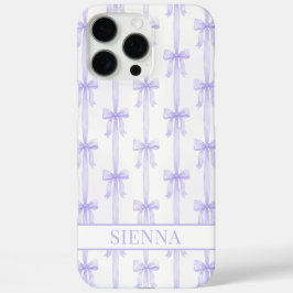 Paarse Coquette Strikken Gestreepte Monogram iPhone 16 Pro Max Hoesje