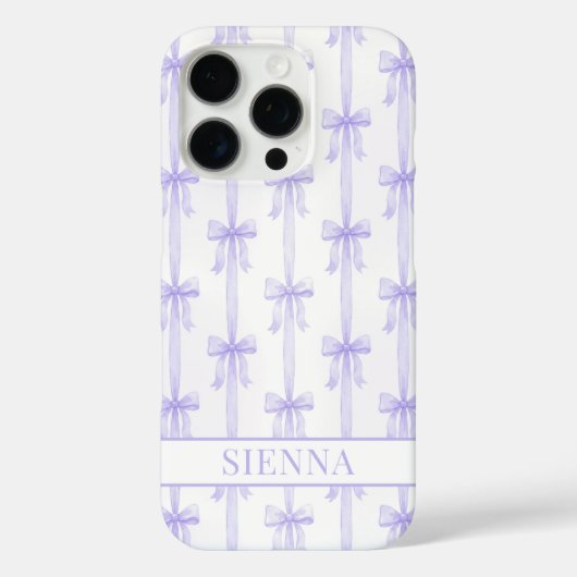 Paarse Coquette Strikken Gestreepte Monogram Case-Mate iPhone Case (Achterkant)