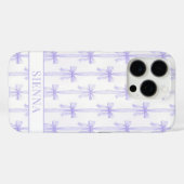 Paarse Coquette Strikken Gestreepte Monogram Case-Mate iPhone Case (Achterkant (horizontaal))