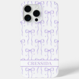 Paarse Coquette Strikken met Monogram iPhone 15 Pro Max Hoesje