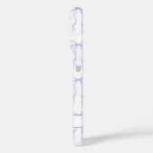 Paarse Coquette Strikken met Monogram Case-Mate iPhone Case (Achterkant / Links)