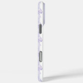 Paarse Coquette Strikken op Gestreept Monogram Case-Mate iPhone Case (Achterkant / Rechts)