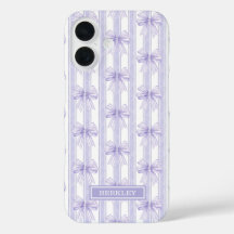 Paarse Coquette Strikken op Strepen Monogram