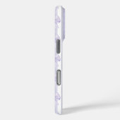 Paarse Coquette Strikken op Strepen Monogram Case-Mate iPhone Case (Achterkant / Rechts)