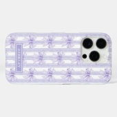 Paarse Coquette Strikken op Strepen Monogram Case-Mate iPhone Case (Achterkant (horizontaal))