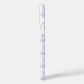 Paarse Coquette Strikken op Strepen Monogram Case-Mate iPhone Case (Achterkant / Links)