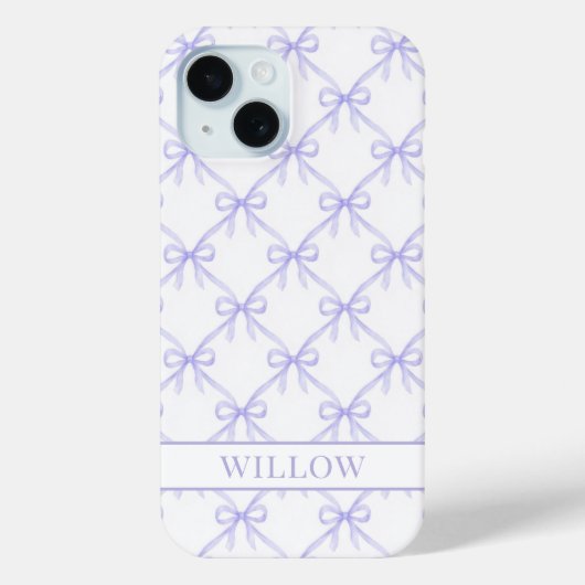 Paarse Coquette Watercolor Strikken Case-Mate iPhone Case (Achterkant)