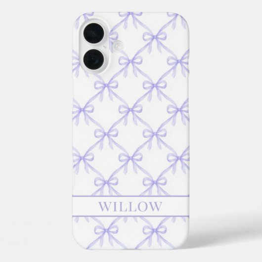 Paarse Coquette Watercolor Strikken Case-Mate iPhone Case (Achterkant)