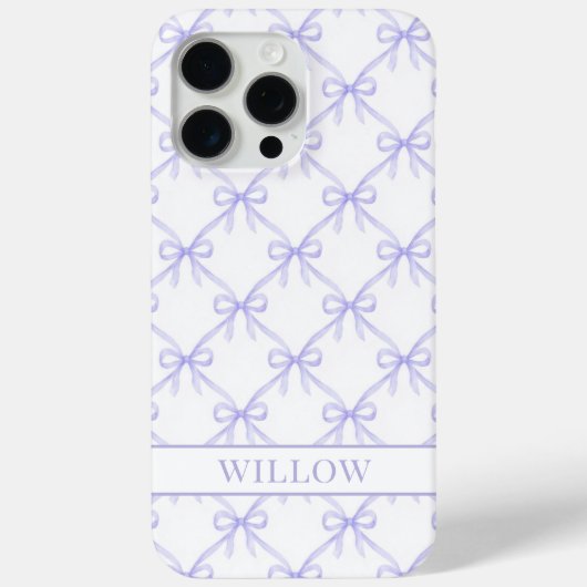 Paarse Coquette Watercolor Strikken Case-Mate iPhone Case (Achterkant)