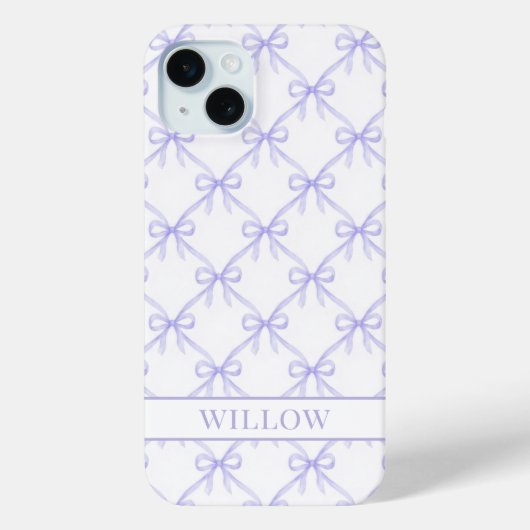 Paarse Coquette Waterverf Strikken Case-Mate iPhone Case (Achterkant)