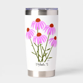 Paarse Cornflowers Thermal Tumbler Geïsoleerde Drinkbeker