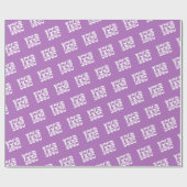 Paarse Corporate Business Logo Wrapping Paper Cadeaupapier (Vlak)
