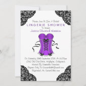 Paarse corset en zwarte leace-lade kaart (Voorkant)