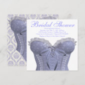 Paarse Corset Lavendel Vrijgezellenfeest Kaart (Voorkant / Achterkant)