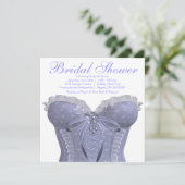 Paarse Corset Lavendel Vrijgezellenfeest Kaart (Staand voorkant)