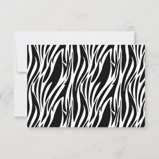 Paarse Corset & Zebra Bachelorette RSVP (Achterkant)