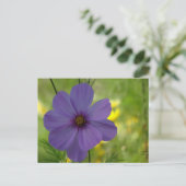 Paarse Cosmea Bloem DIY Briefkaart (Staand voorkant)