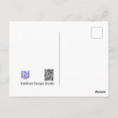 Paarse Cosmea Bloem DIY Briefkaart (Achterkant)