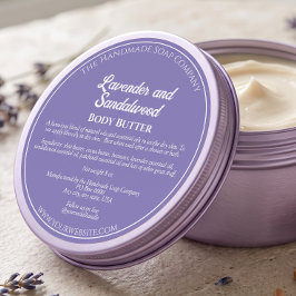 Paarse Cosmetica Pot Label met Ingredienten