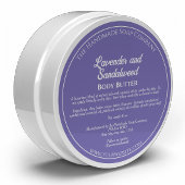 Paarse Cosmetica Pot Label met Ingredienten
