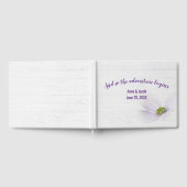 Paarse Cosmos Bloem Bruiloft Gastenboek (Volledig)