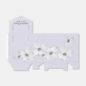 Paarse Cosmos Wedding Flowers Bedankdoosjes (Uitgevouwen)