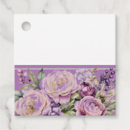 Paarse cottage bloem geschenk favor taglabels bedankjes labels