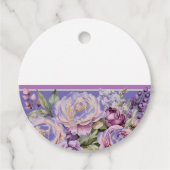 Paarse Cottage Floral Cadeau Label (Voorkant)