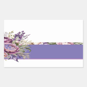 Paarse Cottage Floral Cadeau Sticker